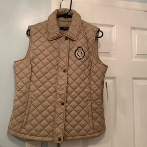 Ralph Lauren Insulated Vest/ Waistcoat in Tan Size Medium